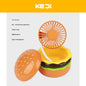 Burger Cosmetic Mirror with Little Fan