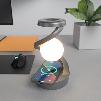 Rotating Suspension Wireless Mobile Phone Charging Lamp