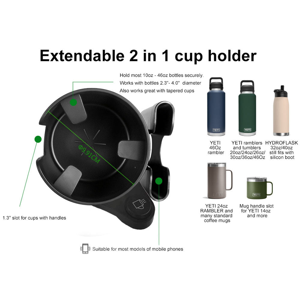 Retractable Rotating Two-in-One Multifunctional Car Water Cup Holder