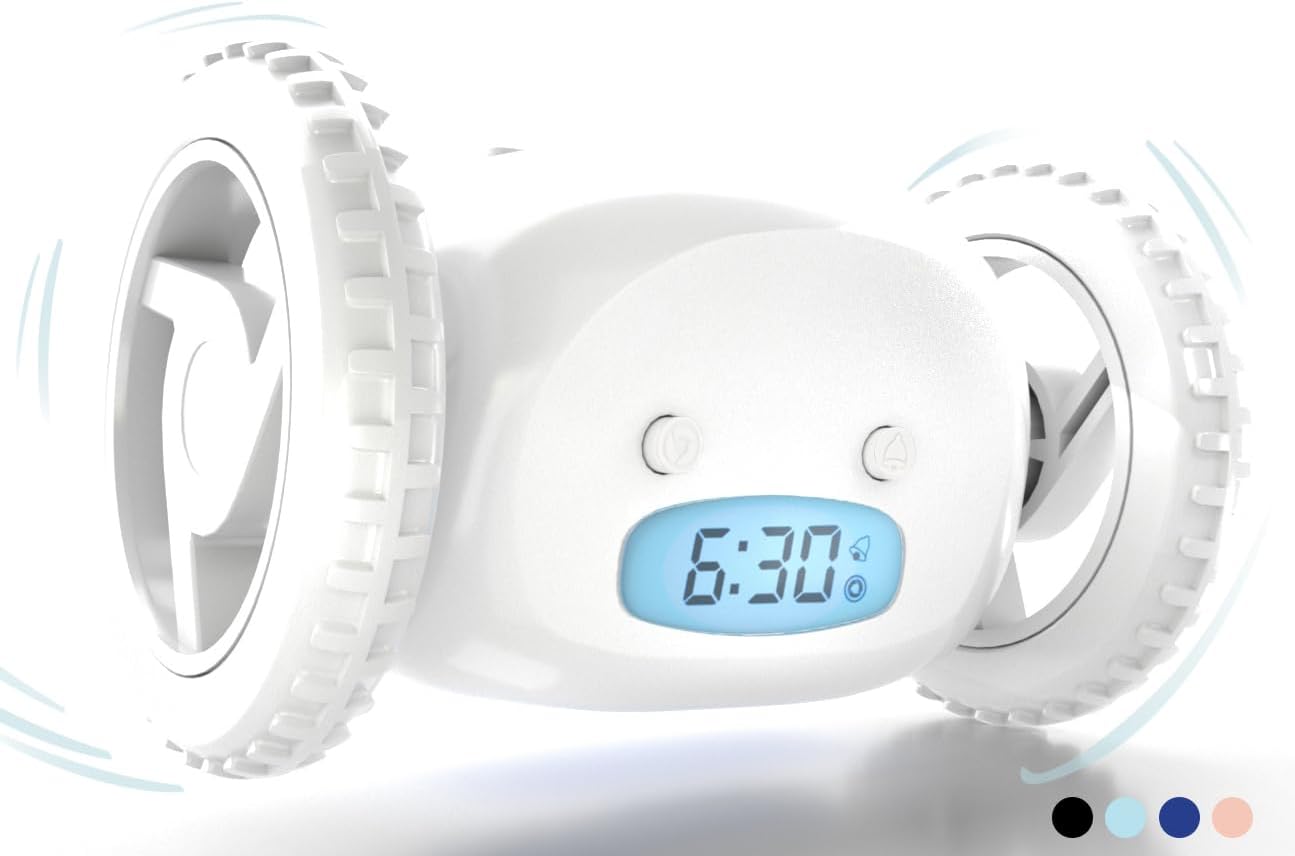 A running alarm clock, an interesting gift.