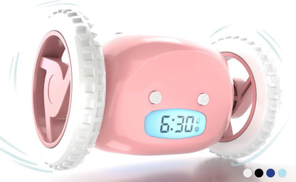 A running alarm clock, an interesting gift.