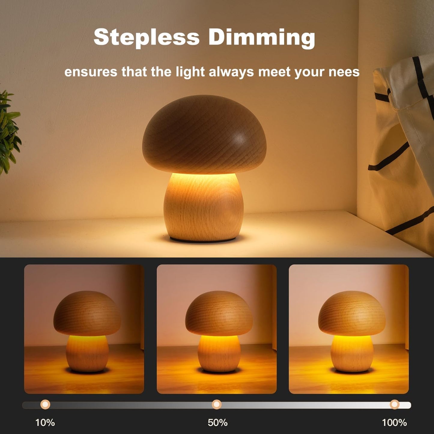 LED Creative Mushroom Table Lamp