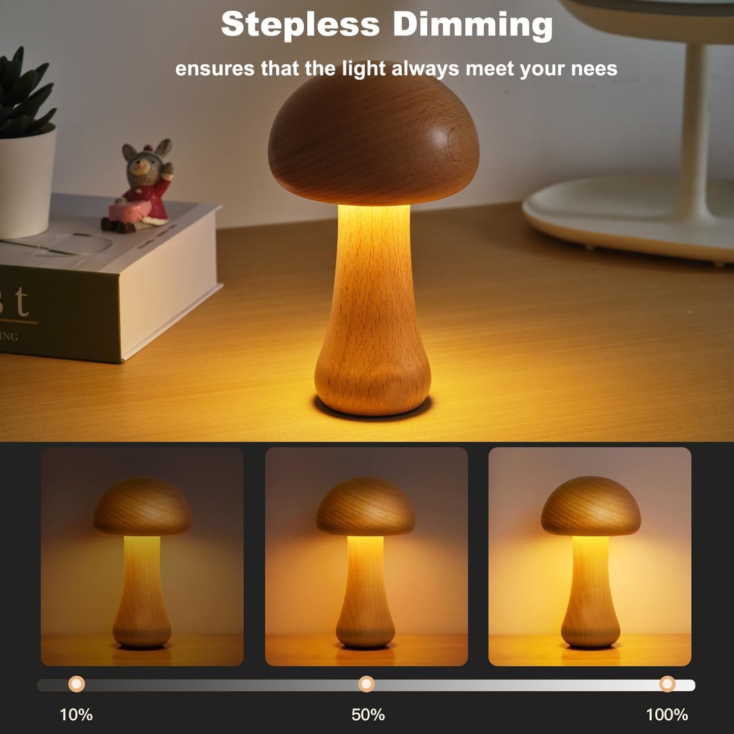 LED Creative Mushroom Table Lamp