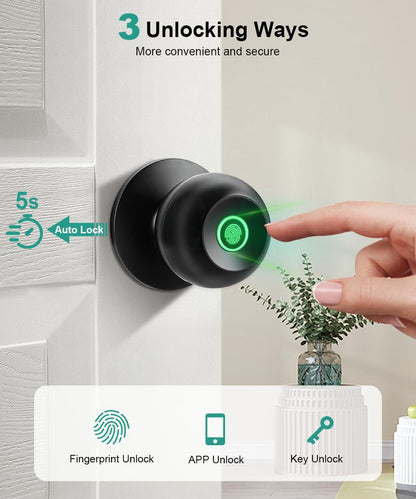 Smart Fingerprint Door Knob with Lock