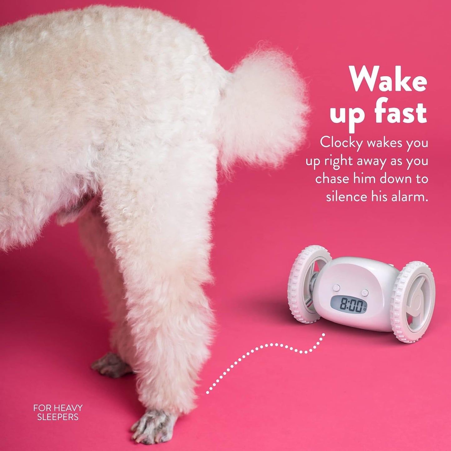 A running alarm clock, an interesting gift.