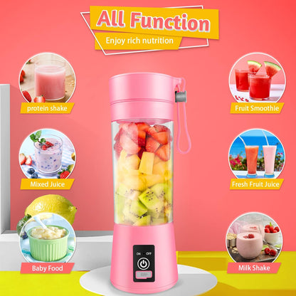 Mini Blender Cup with Travel Lid and USB Rechargeable for Office, Gym, Kitchen