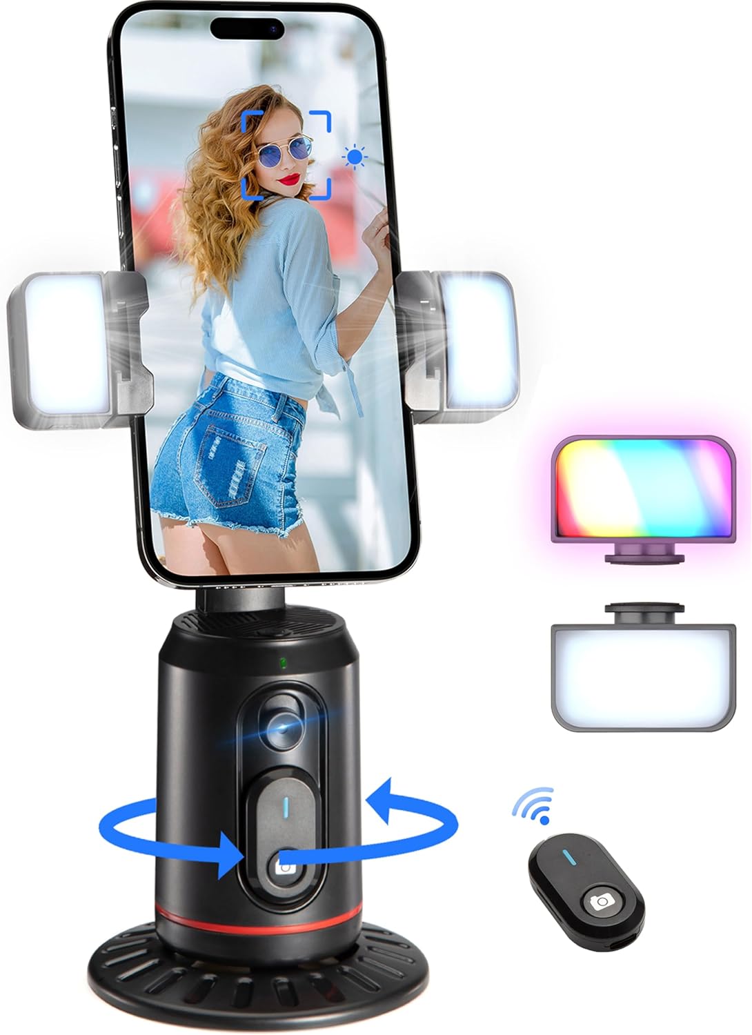 360° rotating automatic facial body mobile phone tripod smart shooting camera stand