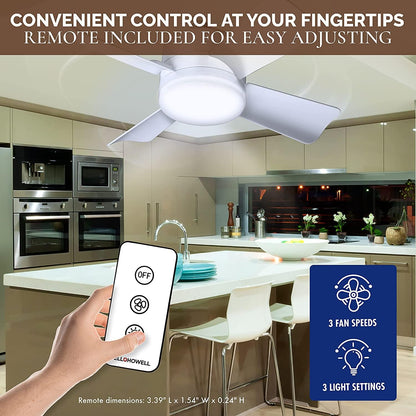 Ceiling Fans with Lights and Remote Control