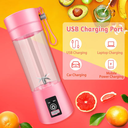 Mini Blender Cup with Travel Lid and USB Rechargeable for Office, Gym, Kitchen