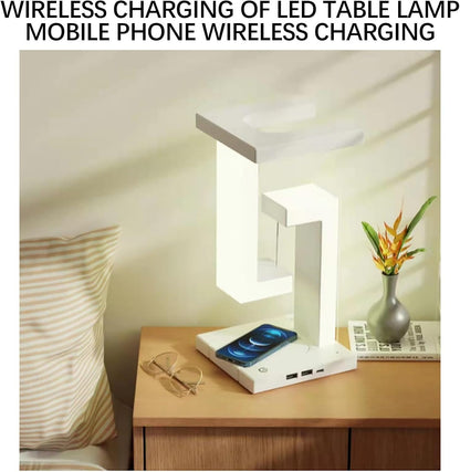 Small Night Lamp with Wireless Charging, Suspension Style Sensor Cabinet Lamp