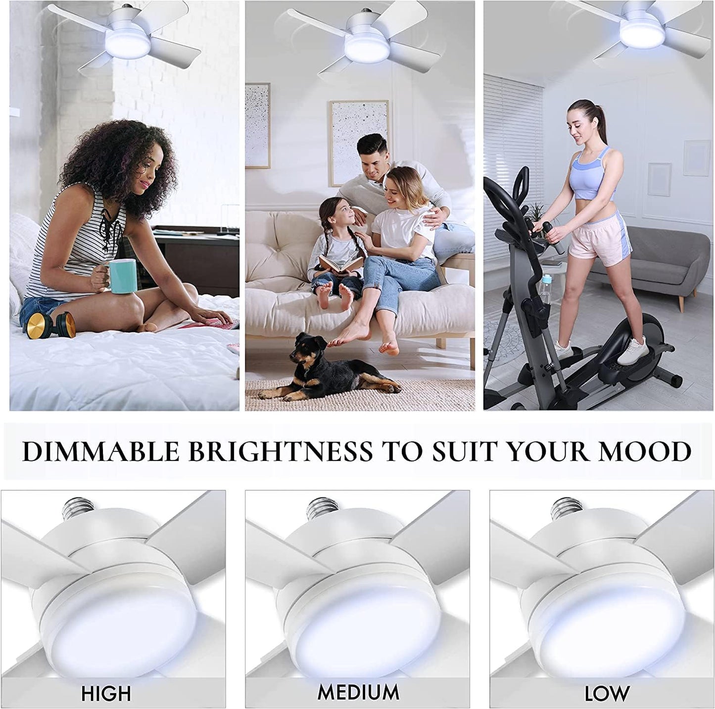 Ceiling Fans with Lights and Remote Control