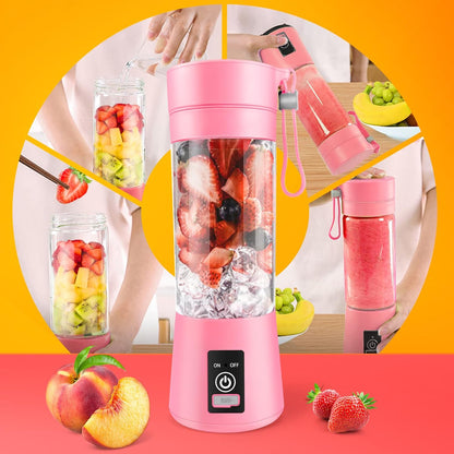 Mini Blender Cup with Travel Lid and USB Rechargeable for Office, Gym, Kitchen