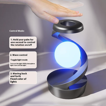 Rotating Suspension Wireless Mobile Phone Charging Lamp