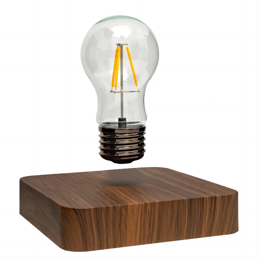 Hot Seller Wooden Design Magnetic Levitating Light Bulb Floating LED Table Lamp Creative Business Gift for Decoration