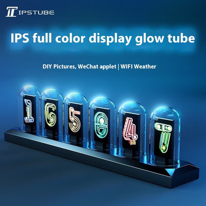 ips digital tube clock digital luminous RGB screen display desktop night light