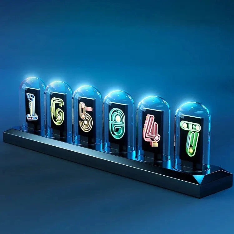 ips digital tube clock digital luminous RGB screen display desktop night light