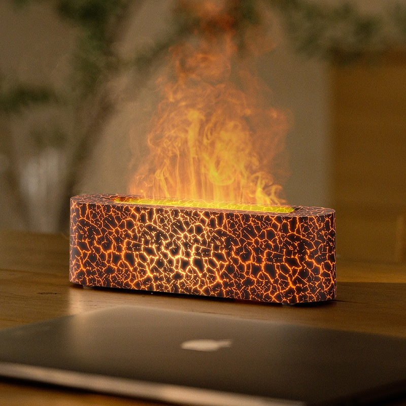 Desktop Colorful Simulation Flame Aroma Diffuser